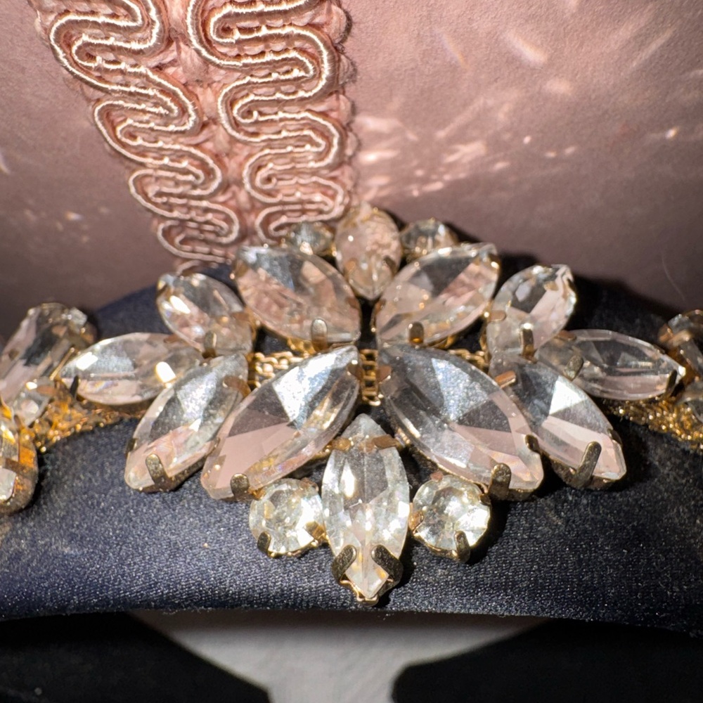 Pretty Black and Gold Embellished Headband